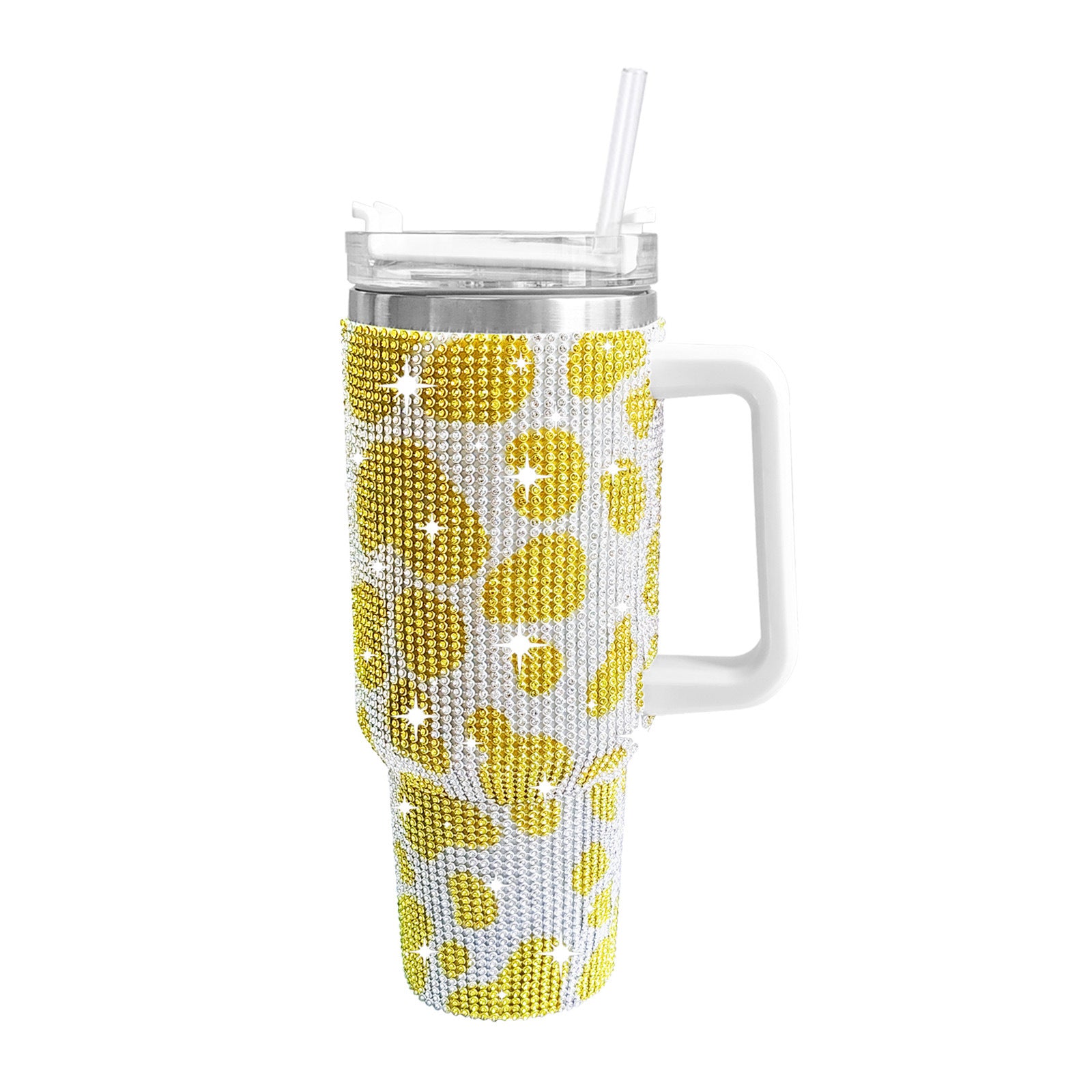 Wholesale Tumbler Ice Bullies Cup  Diamond Cow Print Leopard Print 40oz Stainless Steel Ice Bullies Cup